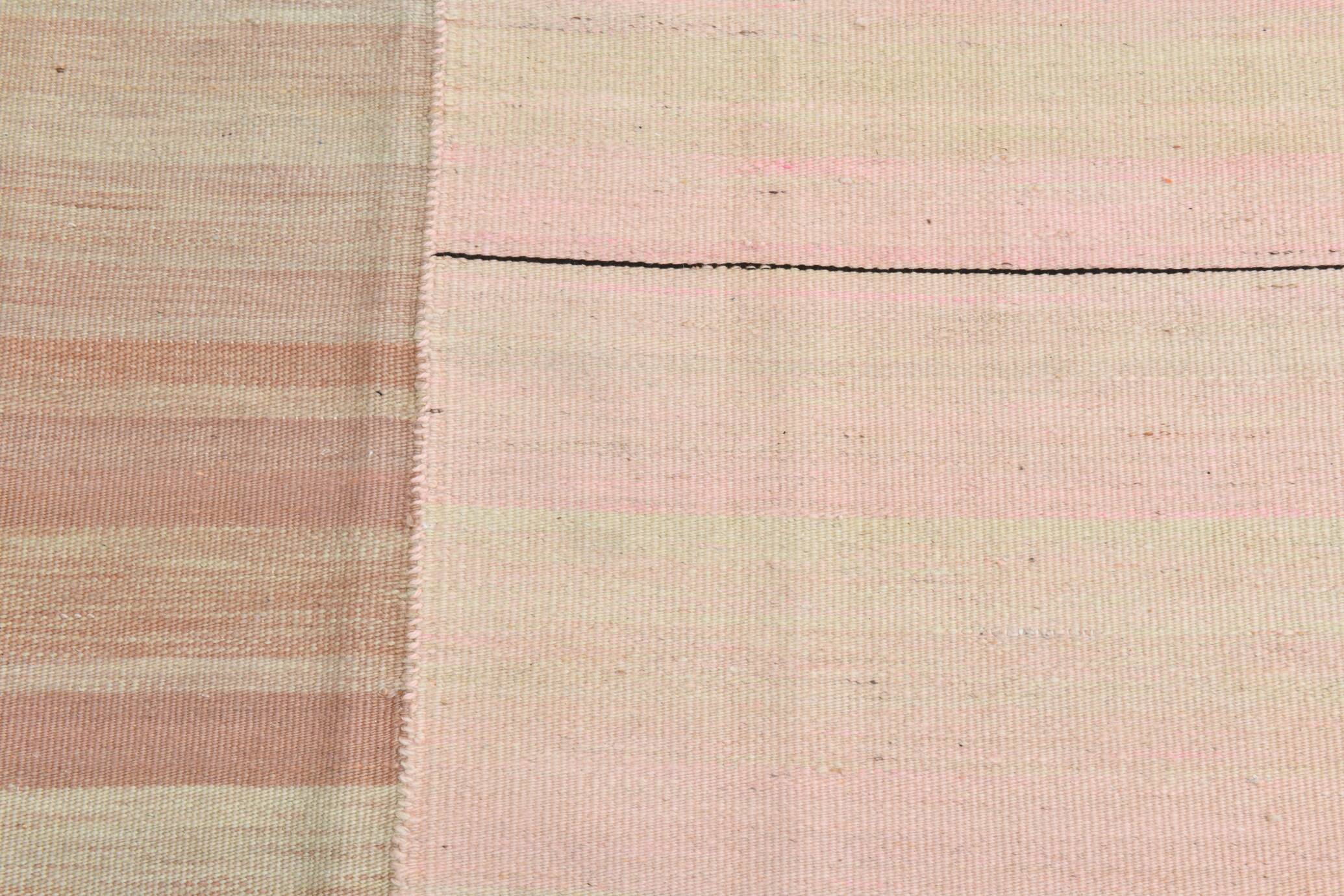 Tapis Kilim vintage noué à la main 7x11, 217x321 cm