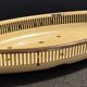Bread basket in enameled sheet metal with brown dots, first half of the 20th century