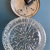 Round ceiling light in molded glass