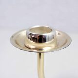 Silver metal candle holder