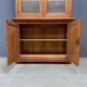 Armoire d'école en pin belge avec vitres nervurées