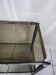 Smoked glass service two trays base wood and chrome metal