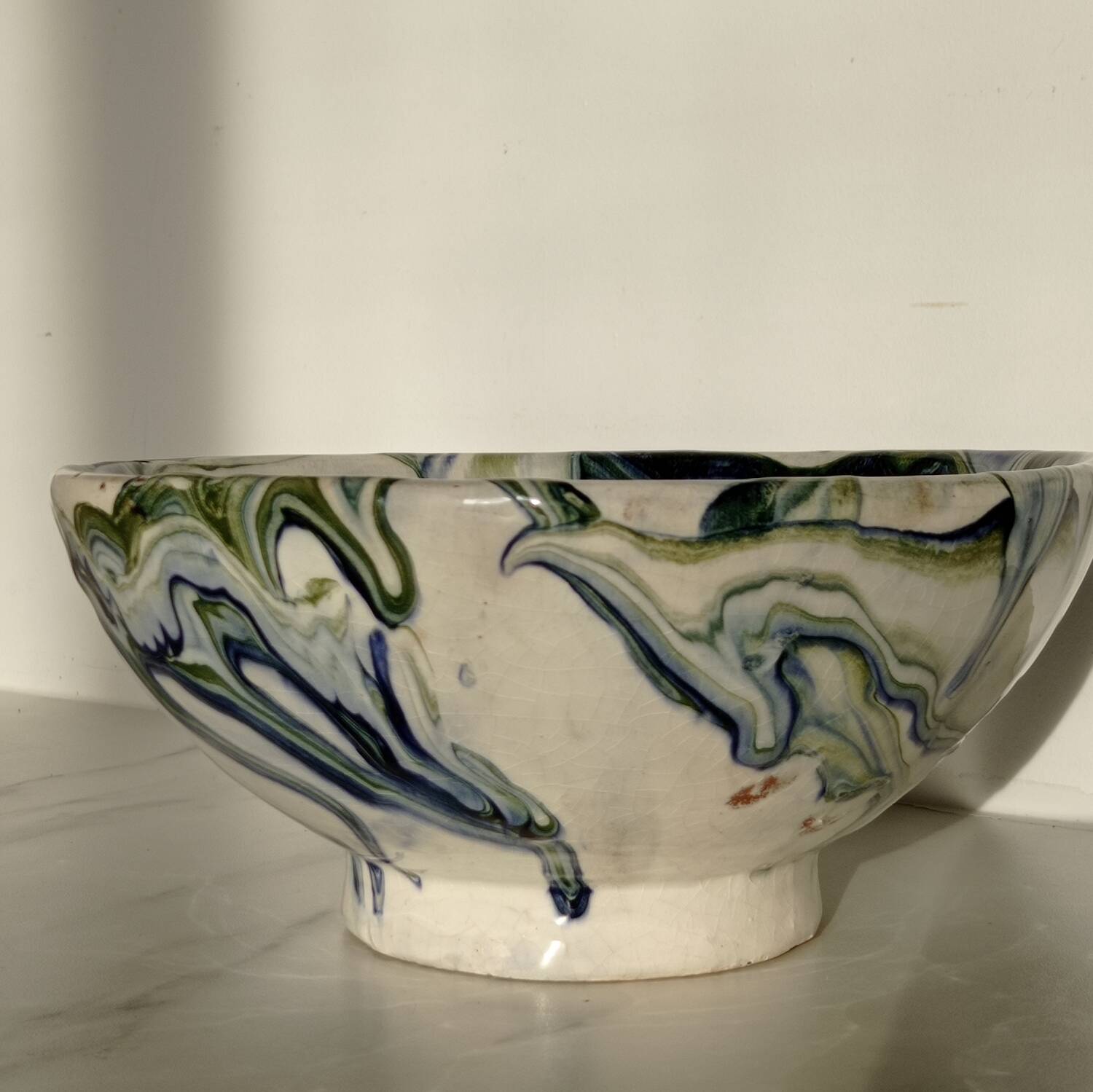Handmade ceramic salad bowl