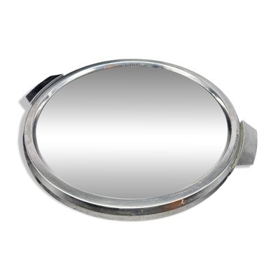 plateau miroir  art déco en chrome