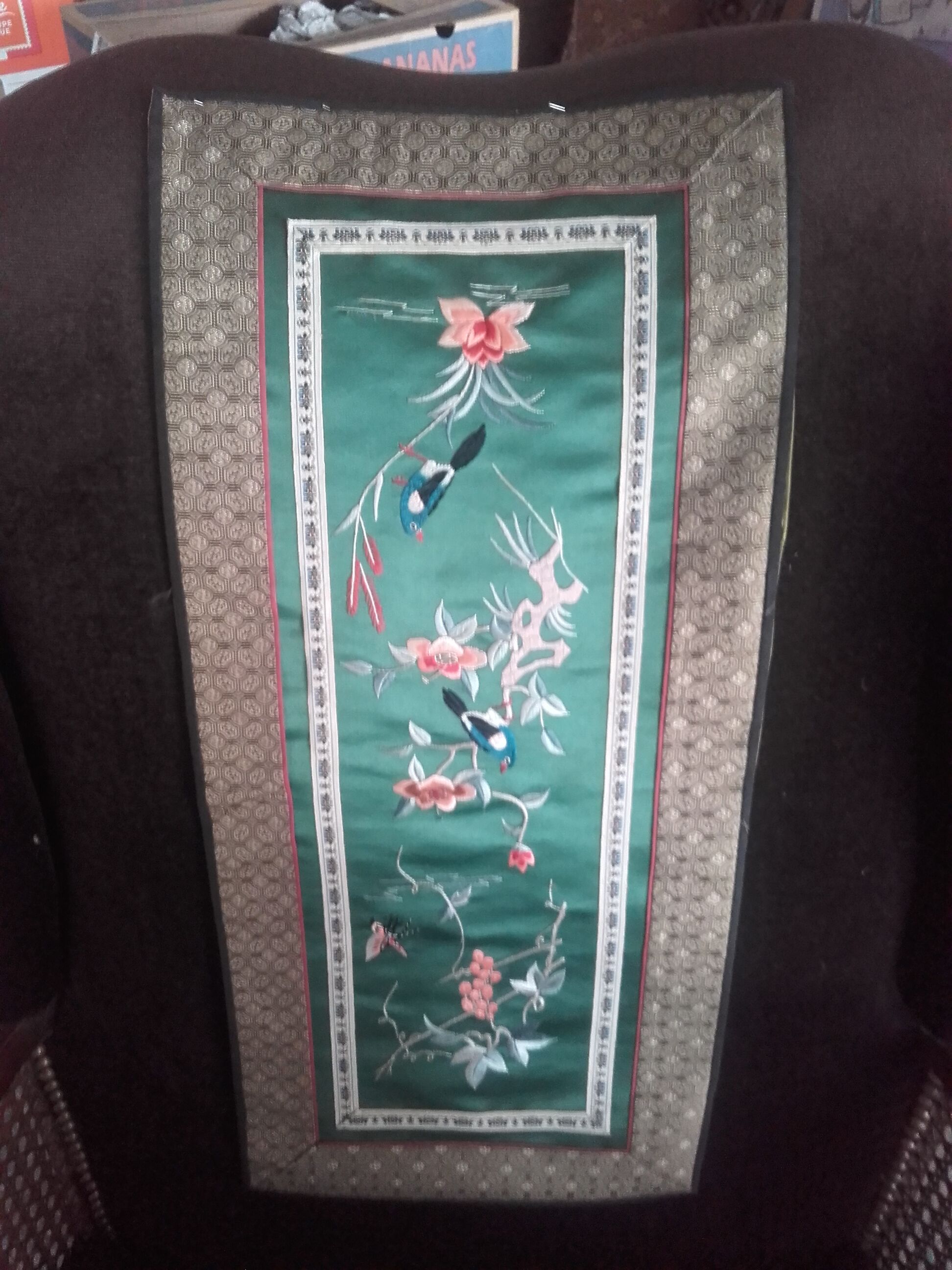 Pair of wingback armchairs