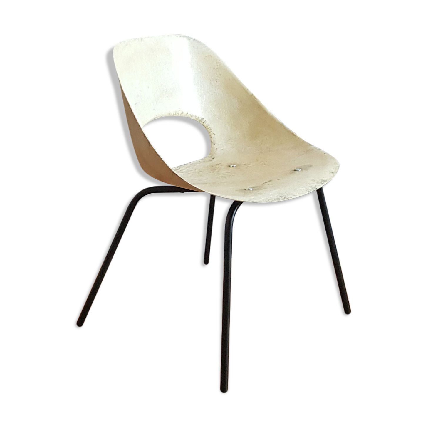 Chaises tulipe de Pierre Guariche par Steiner fibre de verre