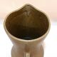 Digoin Brutalist Freeform Pitcher in Beige Stoneware Vintage 1960s