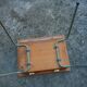 Folding school desk, wood and metal, vintage 50s