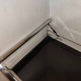 Vintage chrome and smoked black glass bar cart - 1970s design