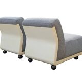 Pair of Amanta armchairs, Mario Bellini, B&B Italia, 1973 - New fabric