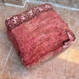 Handmade Berber Kilim pouf, floor cushion