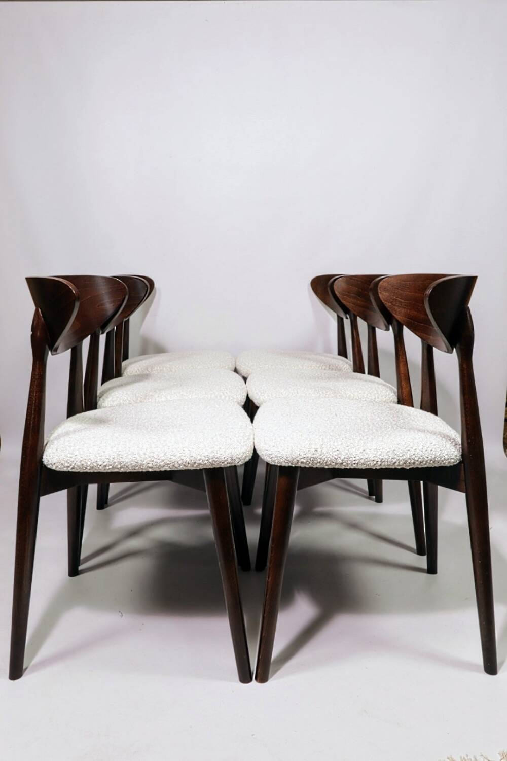 Dining chairs set of 6 Scandinavian design pearl buckle