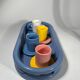 Axel Chay blue tray, cups and saucers