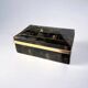 Tessellated faux tortoiseshell & brass jewellery box, Italy, 1970s
