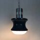 Vintage blue and gray pendant lamp in metal and plastic year 70