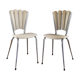 Paire de chaises dossier pétales
