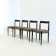 Set of 4 Lübke dining chairs with rosewood