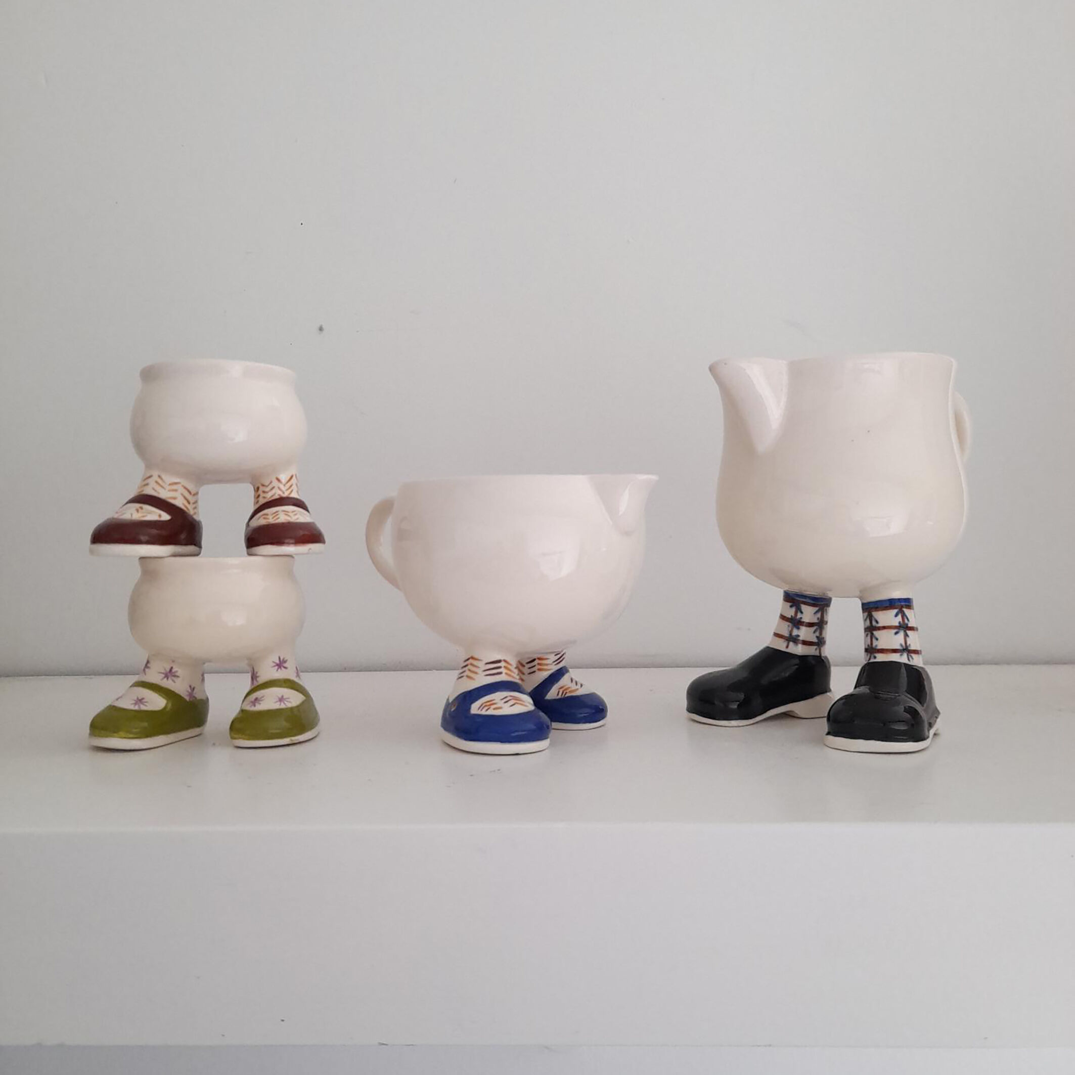 Carlton ware walking plate＊ Walking Ware Eggcup Brown Shoes