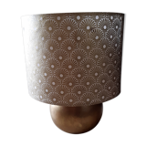 Extra lamp foot ball wood, gold patina, lampshade paper patterns art deco