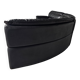 'Bogo' leather canapé in black, Carlo Bartoli for Rossi di Albizzate, 1970s.