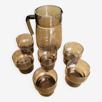 Lot pichet et verres vintage