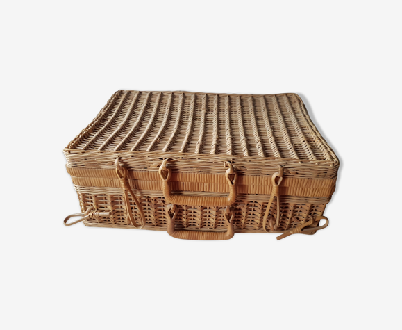 Malette ou valise en osier