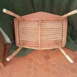 Table basse rotin vintage