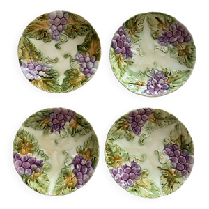 Lot 4 assiettes Onnaing - raisin