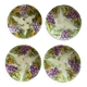 Lot of 4 Onnaing barbotine plates with grapevine design.