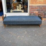 Daybed sofa from the 60s in wood and fabric