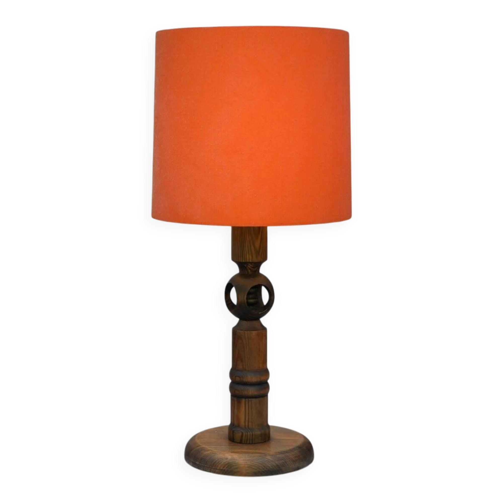 Large pine table lamp by Uno & Östen Kristiansson for Luxus, Sweden