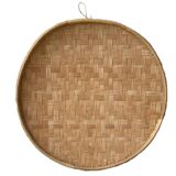 Large rice plate made of wicker, originating from Cambodia, 66cm.