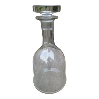 Frosted engraved crystal decanter