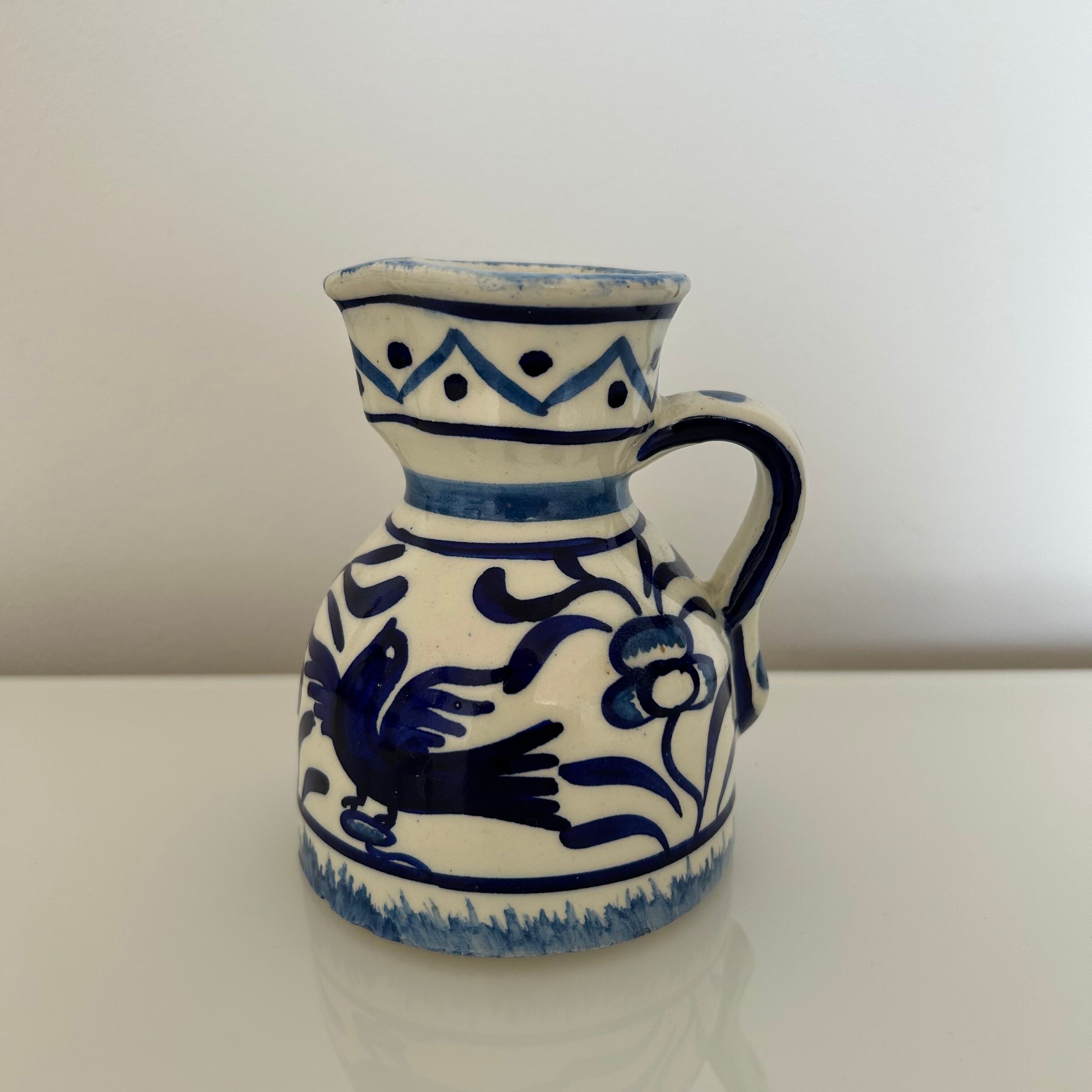 Pichet oiseau bleu