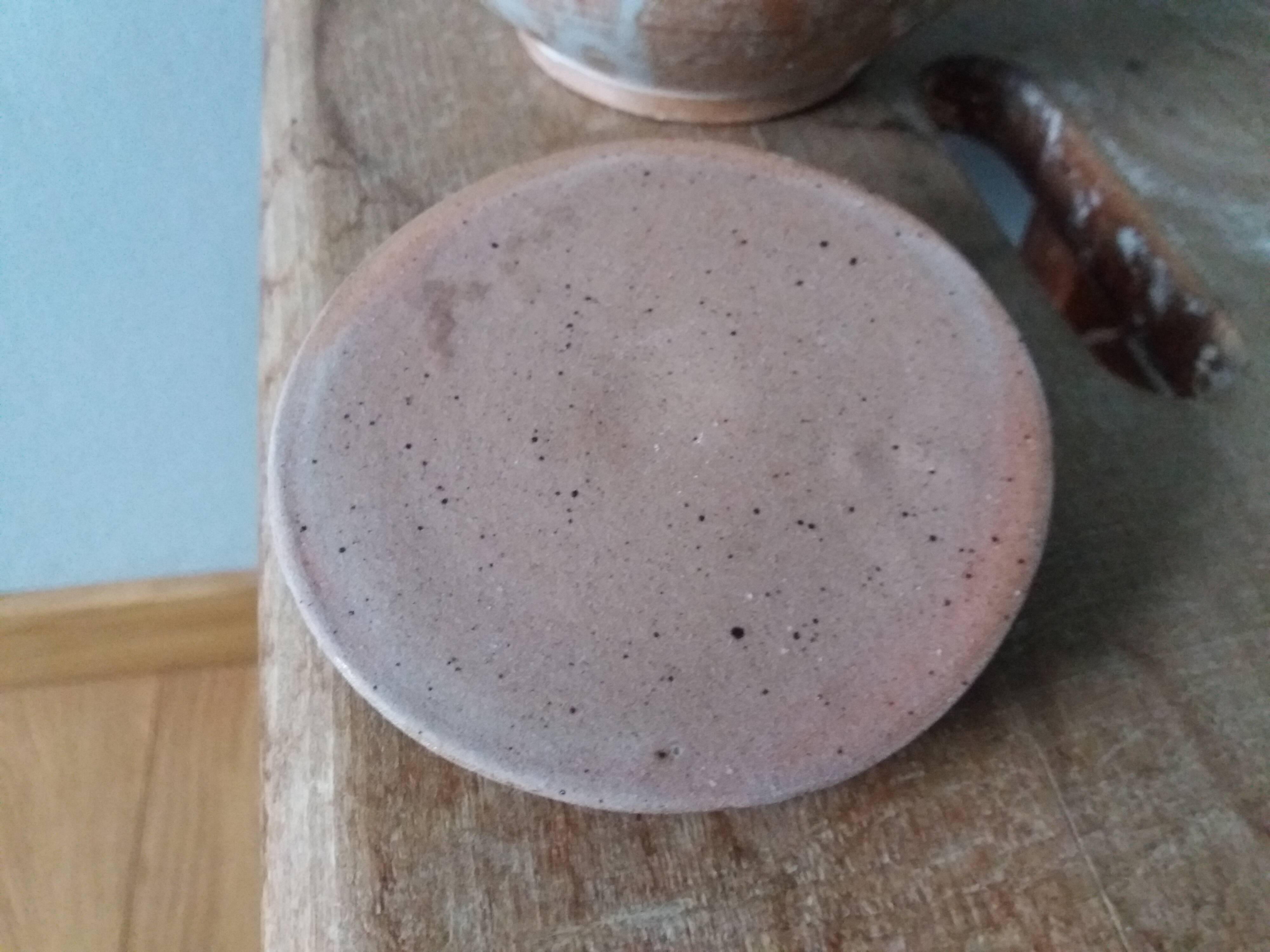 Covered sugar bowl in Puisaye stoneware