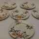 Lot of 13 old earthenware plates "iron earth"
