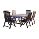 Table et chaises de jardin en teck scandinave Jutlandia disign 1980