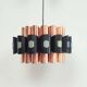 Lampe suspendue en cuivre avec nacre par Werner Schou