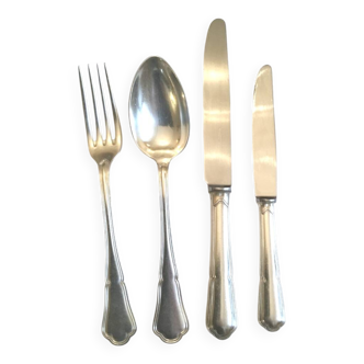Maison Ercuis. Louis XV style silver-plated cutlery set