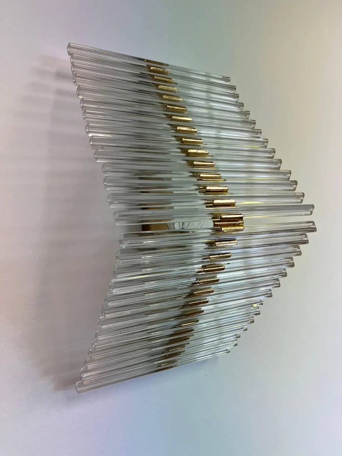 Rare glass wall lamp by Kamenicky Senov, 1960s