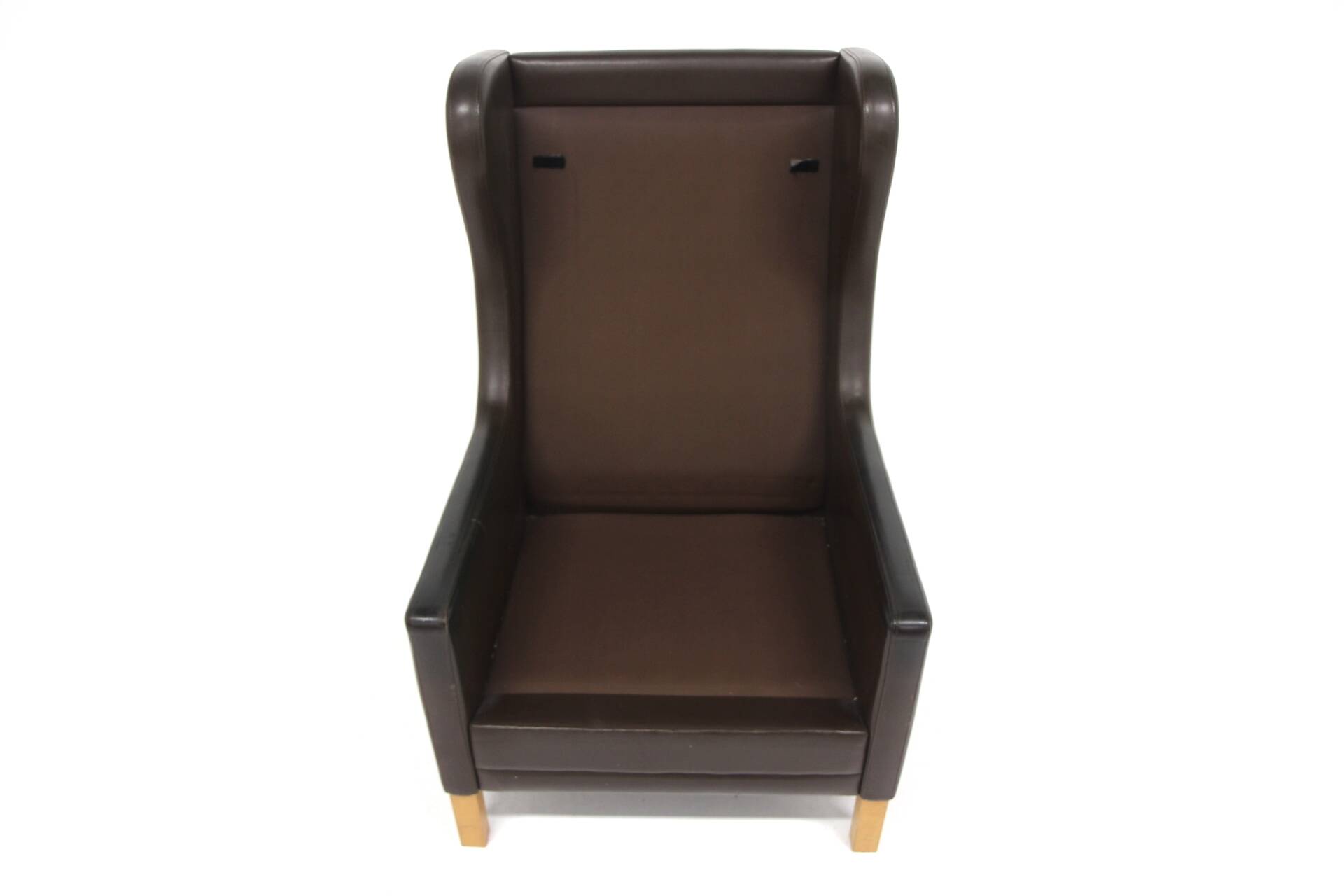 Fauteuil scandinave en cuir, Danemark, 1960