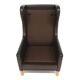 Fauteuil scandinave en cuir, Danemark, 1960