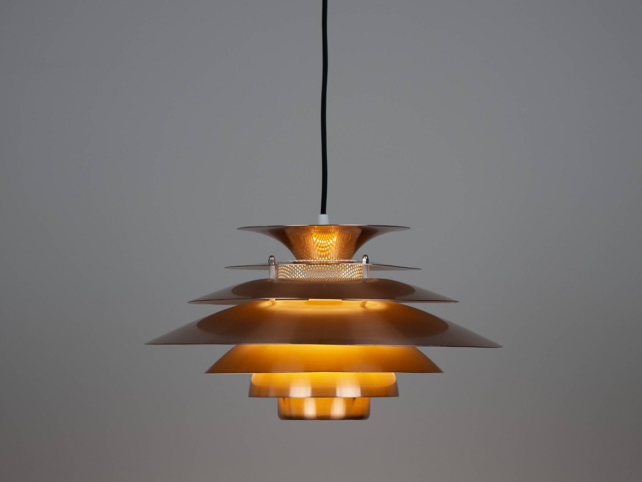 Danish vintage pendant lamp Verona by Kurt Wiborg, Jeka, 1980s