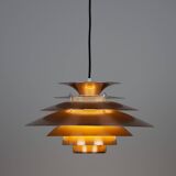 Danish vintage pendant lamp Verona by Kurt Wiborg, Jeka, 1980s