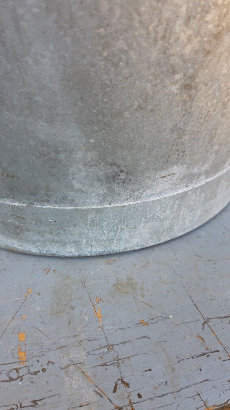 Vintage zinc galvanized steel bucket