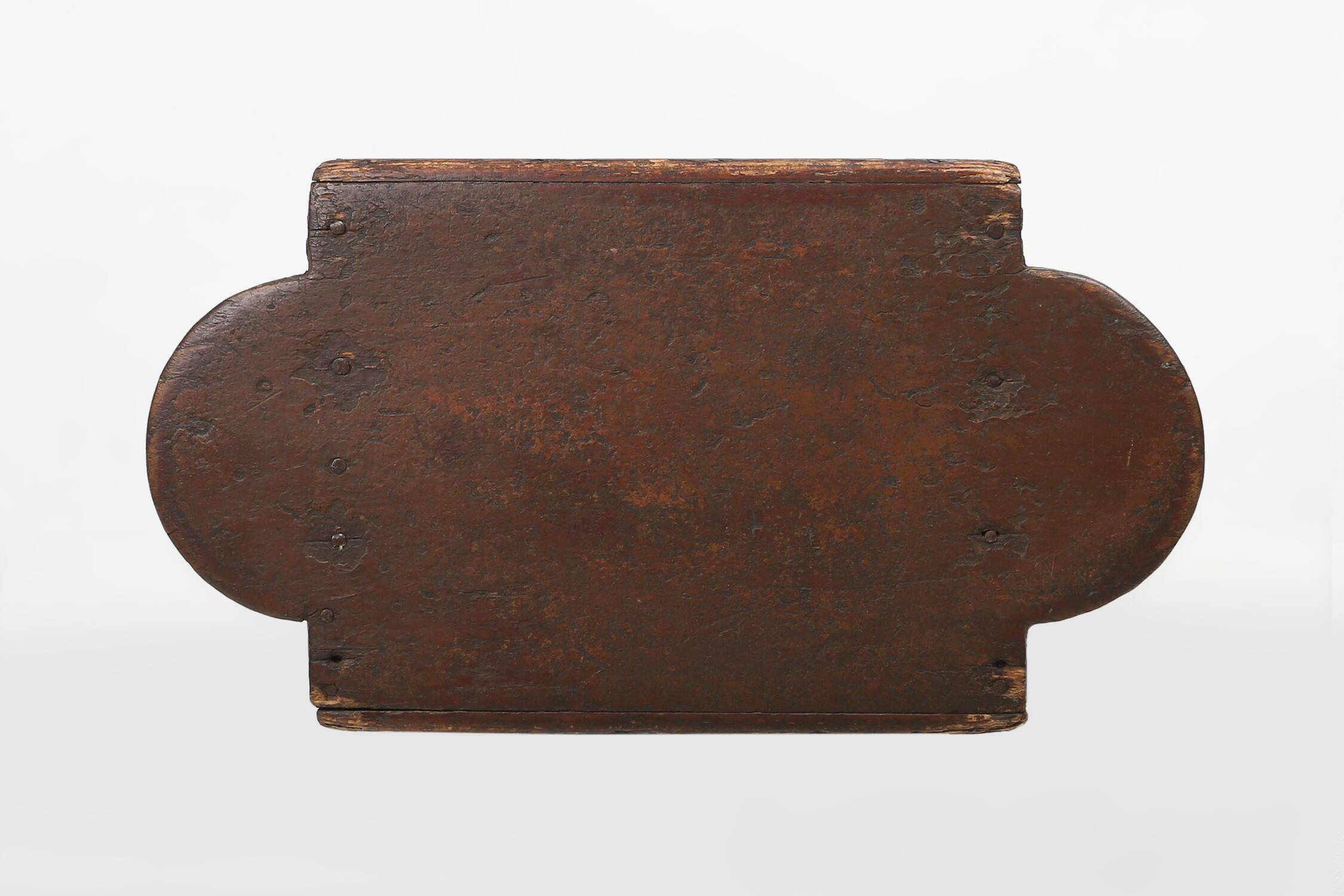 Tabouret bas rustique français en bois peint, vers 1900