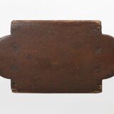 Tabouret bas rustique français en bois peint, vers 1900
