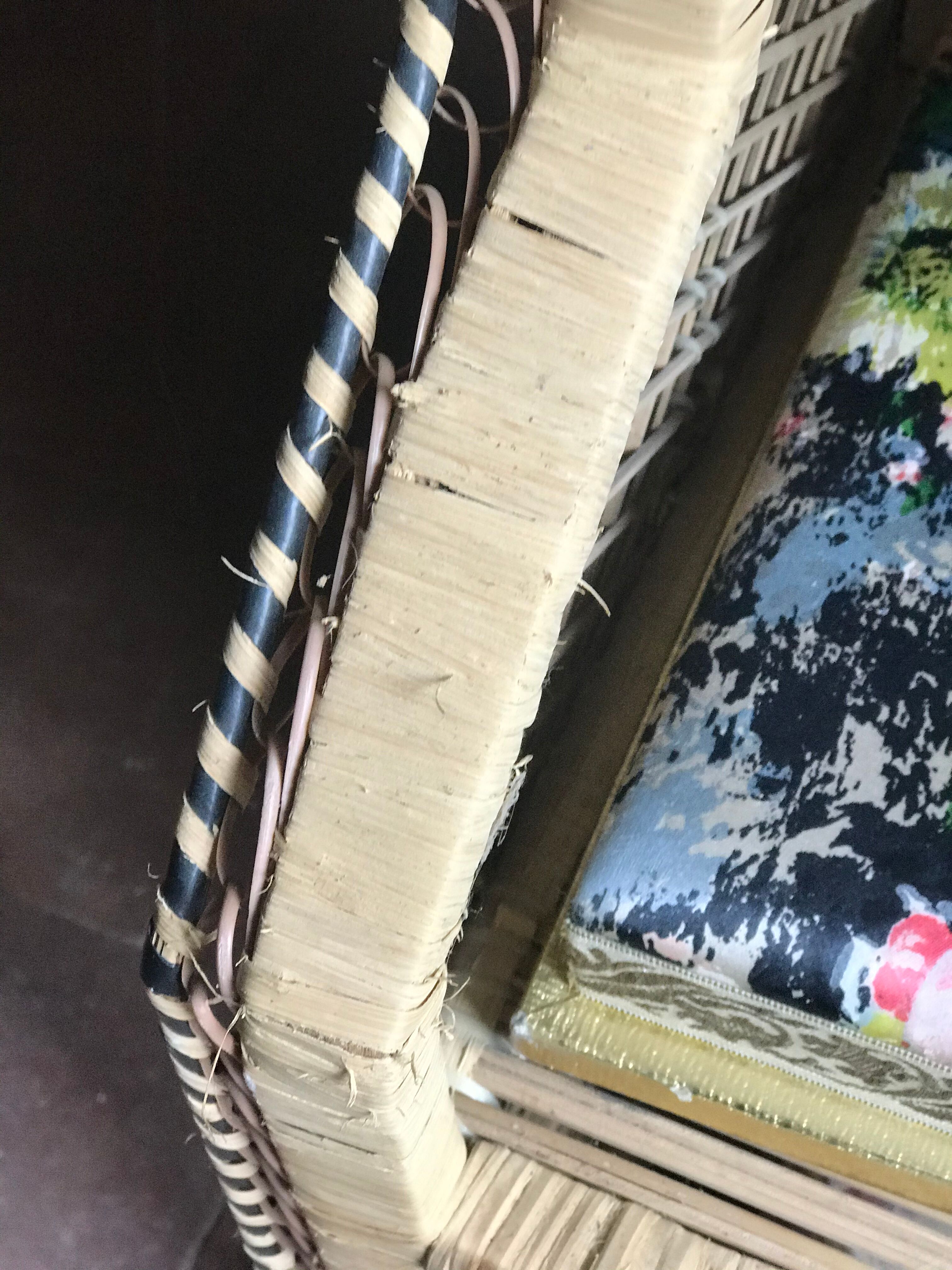 Vintage rattan cabinet