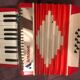 Accordion former red vintage Kids Toy mark Antonelli