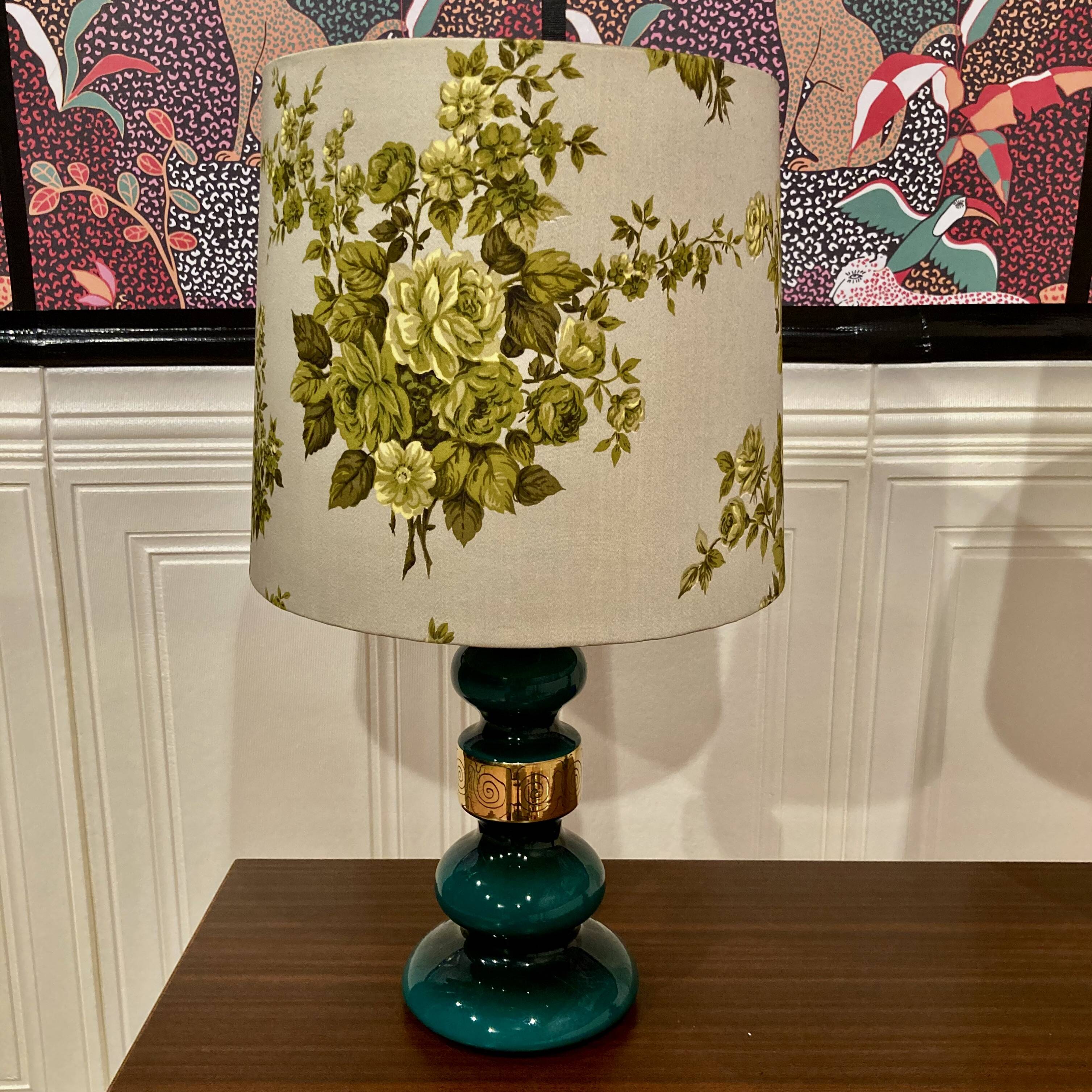 Paire de lampes verre Design scandinave 1950.